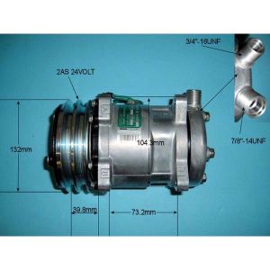 Compressor (AirCon Pump) Hidromek Excavator 360 HMK220LC-3 Diesel (1990 to 2023)