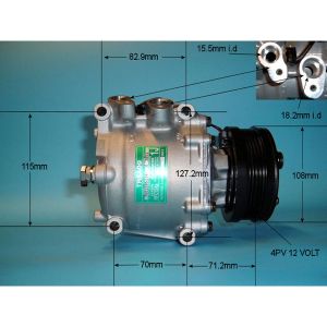 Compressor (AirCon Pump) Honda Accord MK7 Saloon (98-) 1.6 16v Petrol (Oct 1998 to Dec 2002)