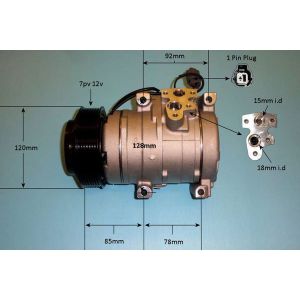 Compressor (AirCon Pump) Honda Accord MK8 (03-) 2.2 CDTi Diesel (Jan 2004 to Dec 2008)