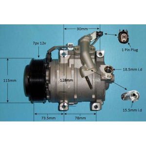 Compressor (AirCon Pump) Honda CRV 2.2 D-TEC Diesel (Oct 2012 to Dec 2020)