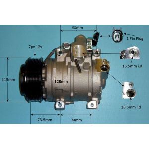 Compressor (AirCon Pump) Honda CRV 2.2 D-TEC Diesel (Nov 2006 to Dec 2011)