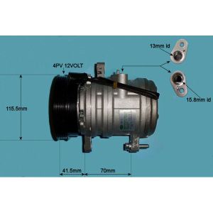 Compressor (AirCon Pump) Hyundai Atoz/Atos/Atos Prime 1.0 Petrol (Nov 1997 to May 1998)