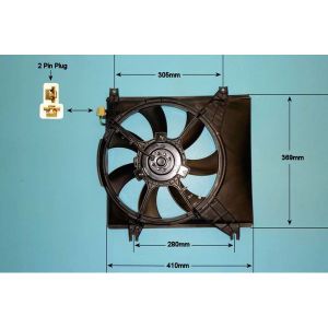 Condenser Cooling Fan Hyundai Atoz/Atos/Atos Prime 1.0 Petrol (Nov 1997 to May 1998)