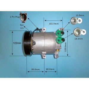 Compressor (AirCon Pump) Hyundai iX 20 1.6 Petrol (Oct 2016 to 2023)