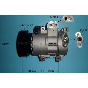 Compressor (AirCon Pump) Hyundai i 20 1.6 Petrol (Sep 2008 to Mar 2012)