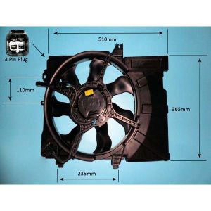 Radiator Cooling Fan Hyundai Getz 1.1 Petrol (Nov 2005 to Feb 2008)