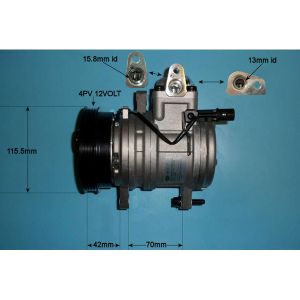 Compressor (AirCon Pump) Hyundai i 10 1.1 Petrol (Dec 2007 to Dec 2013)