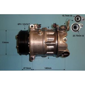 Compressor (AirCon Pump) Jaguar XF 2.0 Petrol (Jun 2012 to Apr 2015)
