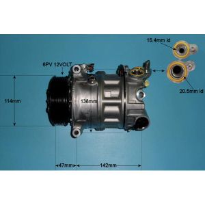 Compressor (AirCon Pump) Jaguar XF 2.0 Petrol (Jun 2012 to Apr 2015)