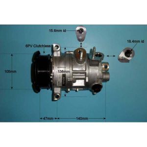 Compressor (AirCon Pump) Jeep Compass 2.4 Petrol (Apr 2007 to 2023)