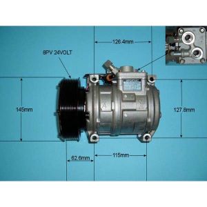Compressor (AirCon Pump) John Deere Motor Grader 672CH Diesel (1990 to 2023)