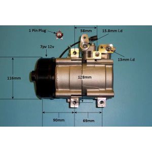Compressor (AirCon Pump) Kia Sorento 2.5 CRD Diesel (Jun 2002 to Aug 2006)