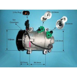 Compressor (AirCon Pump) Kia Cee d 1.4 MPI Petrol (Apr 2015 to 2023)