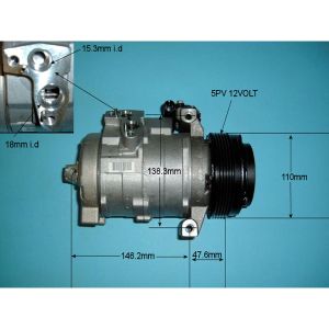 Compressor (AirCon Pump) Land Rover Range Rover HSE/Vogue/Classic 3.0 TD Diesel (Mar 2002 to Aug 2012)