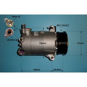 Compressor (AirCon Pump) Land Rover Freelander 2 2.0 Si4 Diesel (Oct 2011 to Oct 2014)