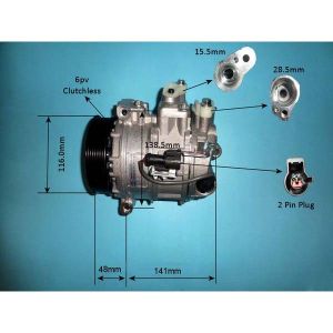 Compressor (AirCon Pump) Land Rover Discovery MK3 4.4 Petrol (Jul 2004 to Sep 2009)