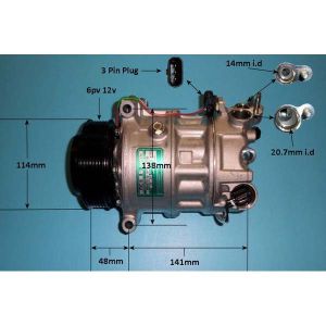 Compressor (AirCon Pump) Land Rover Range Rover HSE/Vogue/Classic 3.0 SDV6 Hybrid Diesel (Oct 2013 to 2023)