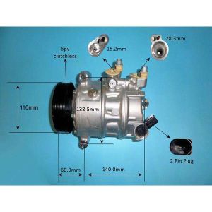 Compressor (AirCon Pump) Man TGE 2.0 TDi Diesel (Feb 2017 to 2023)