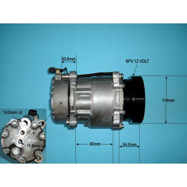 Compressor (AirCon Pump) VW Golf MK3 Cabrio 1.8 Petrol (Jul 1993 to May 1998) Part 141100P