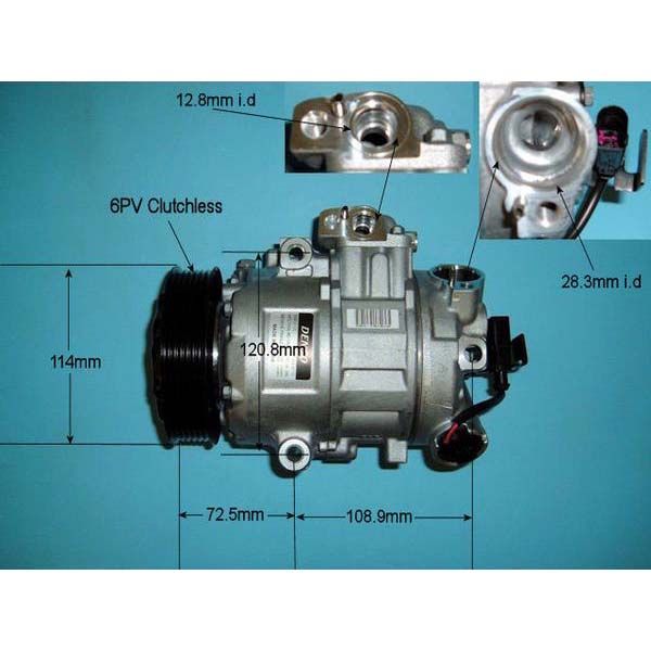 Compressor (AirCon Pump) VW Polo 6R 2009 1.4 GTi Petrol (May 2010 to