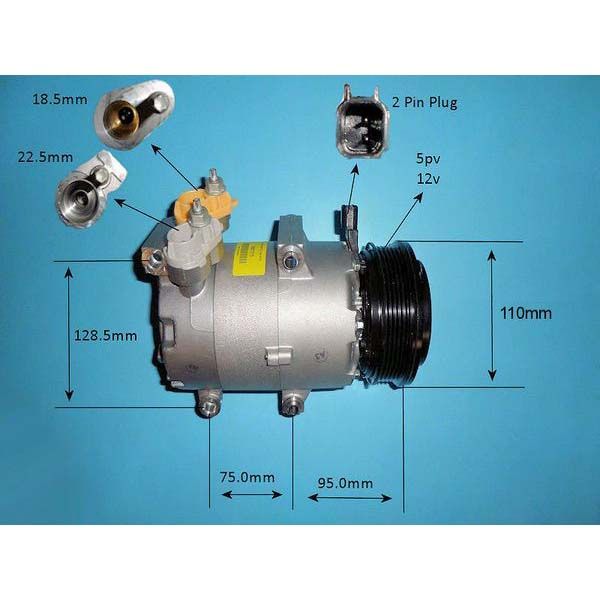 Compressor (AirCon Pump) Ford Focus 3 1.6 Flexifuel Petrol (Sep 2014 to