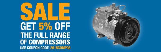 Save 5% off all car air conditioning compressors
