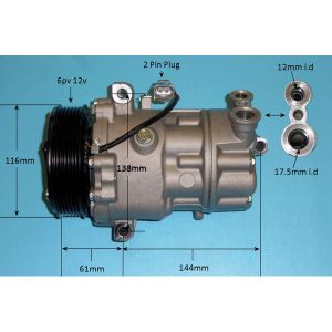 Compressor (AirCon Pump) Chrysler Delta 1.6 D Diesel (Aug 2011 to 2021)
