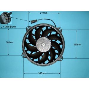 Condenser Cooling Fan Citroen C5 2.0 HDi Diesel (Dec 2001 to Jun 2002)